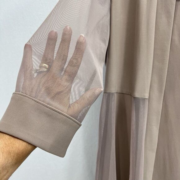 R&M Collection Women's Size 10 Formal Dress And Jacket Set Sequin Lace Tan Beige - Picture 11 of 16